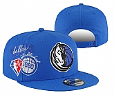 Mavericks Team Logo Blue 75th Anniversary Adjustable Hat YD,baseball caps,new era cap wholesale,wholesale hats